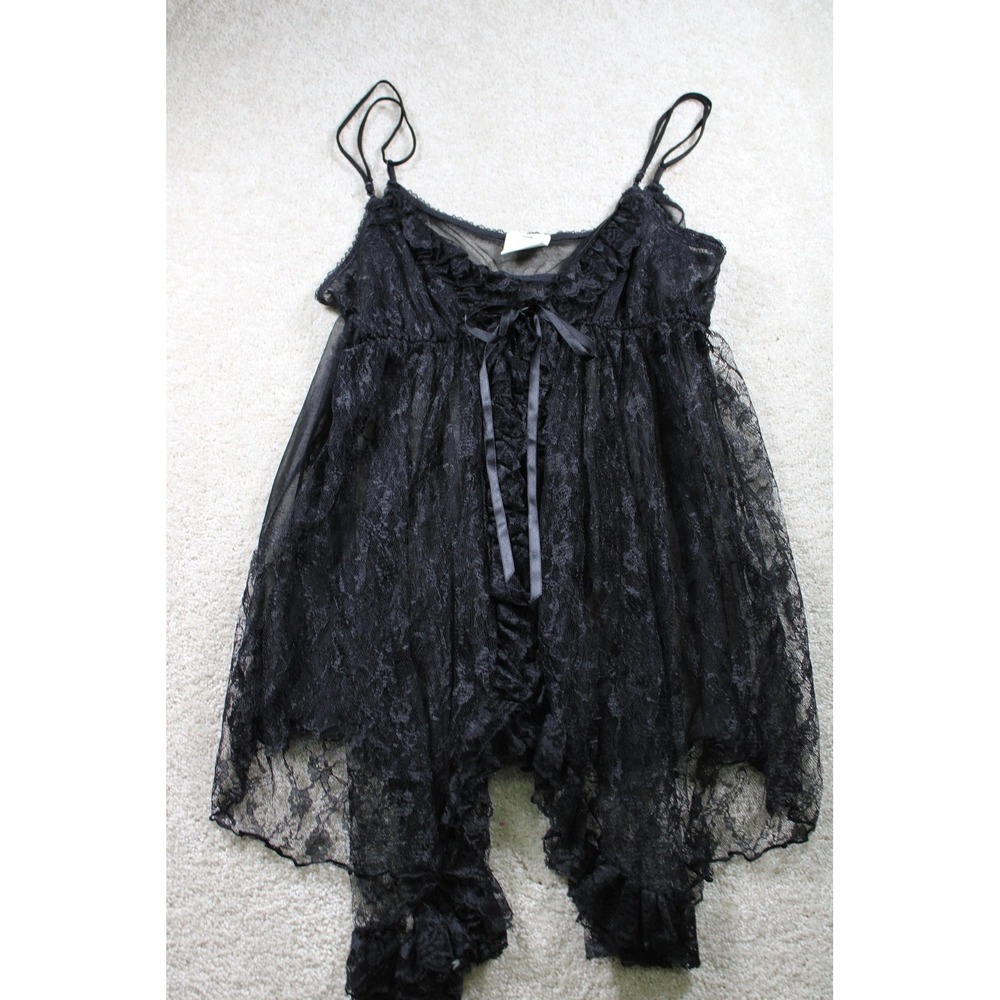 Secret Treasures Babydoll Lingerie Womens Large Lace Sheer Nightie Sleepwear